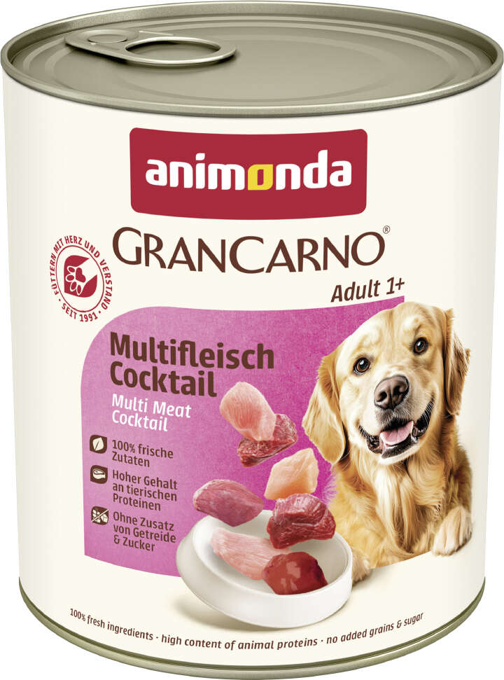 animonda Hunde-Nassfutter GranCarno Adult Multifleisch-Cocktail